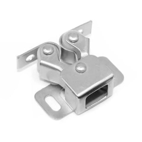 No Screw Install Needed For This Cool Spring Loaded Roller Catch Latch Set in stainless steel for cabinet and boat doors.