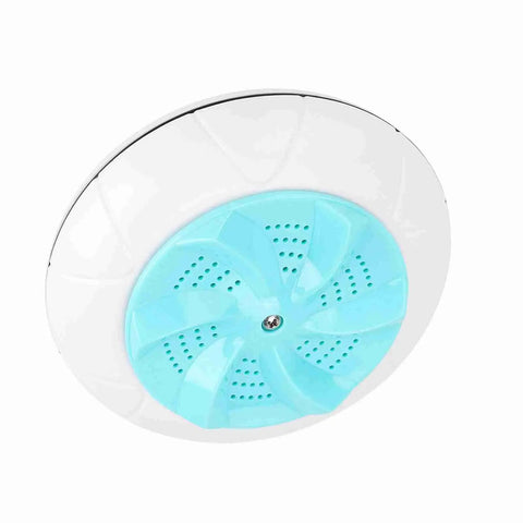 Portable USB Mini Washing Machine With Turbo Hydro And Ultrasonic Vibes For A Sick Clean On Delicates, compact circular design.