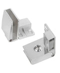 Heavy Duty Frameless Glass Door Hinges For 6mm Cabinets Showers And Bookshelves With TPE Washers Rustproof Galvanized Alloy close-up