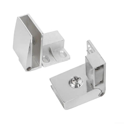 Heavy Duty Frameless Glass Door Hinges For 6mm Cabinets Showers And Bookshelves With TPE Washers Rustproof Galvanized Alloy close-up