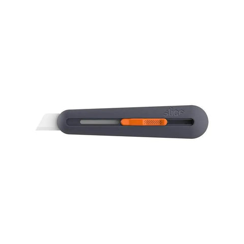 Side view of Extra Long Insulation Foam Cutter with finger-friendly ceramic blade, orange slider, ideal for foam board and craft projects.