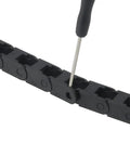 Installation of 7x7mm Drag Chain Cable Carrier 1 Meter Close Type Black Plastic Flexible R18 for 3D Printers and CNC Machines