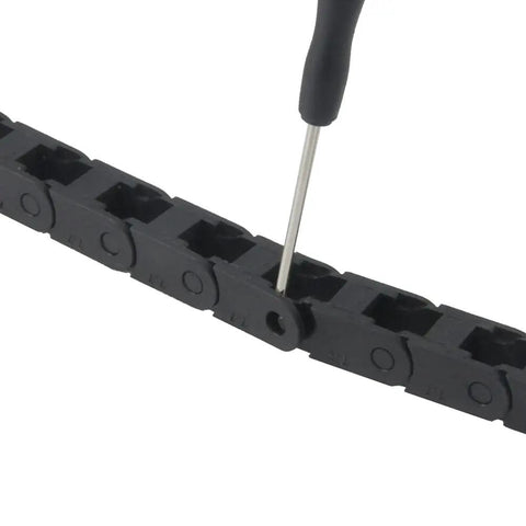 Installation of 7x7mm Drag Chain Cable Carrier 1 Meter Close Type Black Plastic Flexible R18 for 3D Printers and CNC Machines