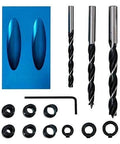 Pocket Hole Jig Kit 14Pcs With 15 Degree Woodworking Angle Drill Guide Dual Pocket For Accurate 2 Way Holes Aluminum Body