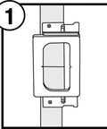 Illustration of Hinge Mate 150 Door Hinge Installation Kit And Mortiser Template Pro Grade Jig on door showing template layout