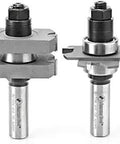 Carbide Tipped Adjustable Mission Style Straight Router Bit Set With Half Inch Shank One And Seven Eighths Inch Diameter