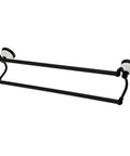 24 Inch Dual Towel Bar In Matte Black Finish With Brass Construction Victorian Style Wall Mount Bathroom Hardware For Classic Bathrooms With That Boss Vintage Vibe