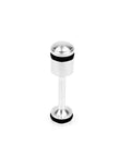 Gen III Gen IV LS Billet Rear Oil Diverter Plug For Oil Gallery, Double O Ring Seal, CNC Machined 6061 T6 Aluminum, Direct Replacement For OEM Plastic Barbell Plug, Improves Oil Flow And Stops Dirty Oil From Bypassing Your Filter. Silver billet oil diverter plug with double O-rings