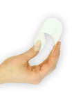 Top Shelf Hybrid Screen Protector For Wacom Stu 530 being held by hand, demonstrating its clear, flexible design and 9H armor.