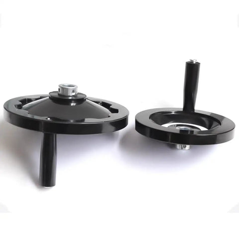 Heavy Duty Black Round Hand Wheel With Detachable Rotary Handle For Milling Machine Adjustable Ø63 To 200Mm Bakelite Grip And Smooth Operation, black hand wheel with detachable handle