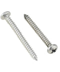Small Philips Pan Head Self Tapping Screws 100 Pack M1.7 X 8Mm 304 Stainless Steel Hardware two screws side by side