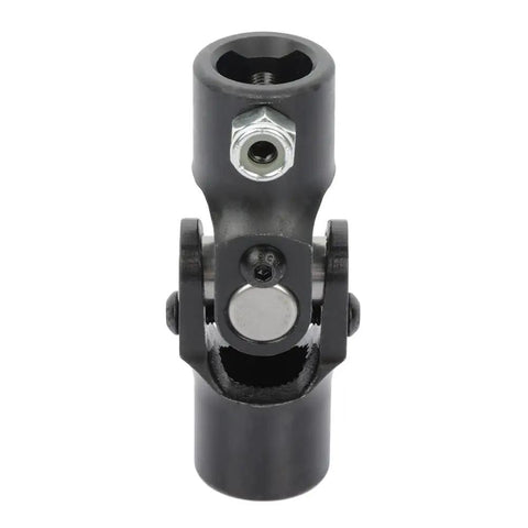 Front view of Three Quarter Inch Steering U Joint 36 Spline To Three Quarter Inch DD Black 96mm with nickel-plated solid steel.