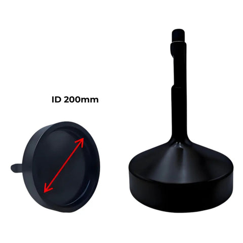 Beefy 200mm Post Hole Knocker Attachment For Mini Digger Excavator And Hydraulic Breaker, 35mm Shank, black forged steel