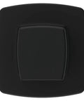 Matte Black Bath Tub Spout With One Half Inch Threaded Connection All Metal Construction Rounded Square Style Top View