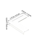 Dimensions of Ultra Thin Silicone Corner Guards Set Of 8 For Windows And Furniture Cushioned Edge Protectors shown in image