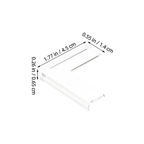 Dimensions of Ultra Thin Silicone Corner Guards Set Of 8 For Windows And Furniture Cushioned Edge Protectors shown in image