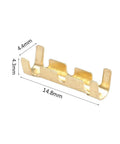 Top Gear 100 Piece Fast U Shape Copper Ring Terminal Kit With Small Teeth Cold Terminals And Fascia Inserts For Quick Wire Connections Without Stripping That Stay Rust Free And Rock Solid In Your Ride, 14.8mm