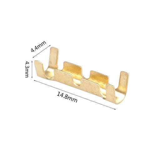Top Gear 100 Piece Fast U Shape Copper Ring Terminal Kit With Small Teeth Cold Terminals And Fascia Inserts For Quick Wire Connections Without Stripping That Stay Rust Free And Rock Solid In Your Ride, 14.8mm