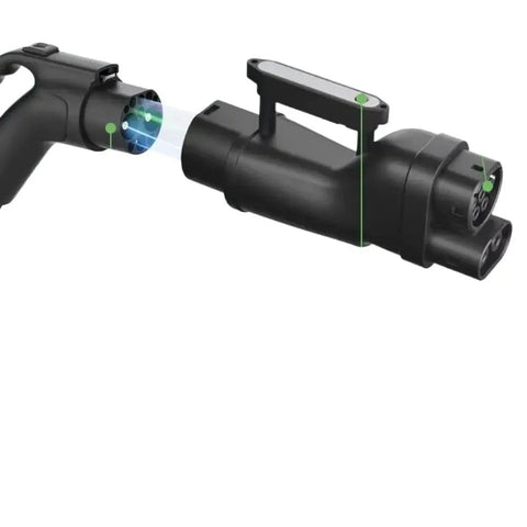 Close-up of Heavy Duty Gbt To Ccs2 Dc Fast Charge Converter plug connection for reliable power delivery.