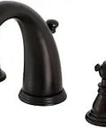 Widespread Bathroom Faucet in Oil Rubbed Bronze With Solid Brass Build, Duraseal Cartridge, Deck Mount, Porcelain Lever Handles