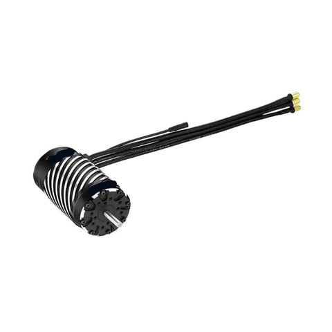 560KV Sensored Brushless Waterproof RC Motor For Drones And 1 5 Scale RC Cars, angled view of black motor with wires