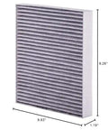 Cabin Air Filter PC99204X for VW Audi 2018-2025, dimensions 9.93x9.26x1.19 inches, four-stage filtration, activated charcoal