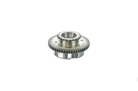 Ford Cam Sprocket Genuine OEM Part for Engine Timing Gear Replaces Cam Gear Sprocket with Durable Aluminum Steel Construction and Easy Install for Reliable Performance and Smooth Engine Timing. OEM cam sprocket, metal gear, front view.