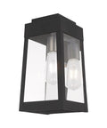 12 Inch Oslo Outdoor Wall Lantern In Satin Brass Finish With Clear Glass For Porch Or Patio, Slick Yet Durable Solid Brass Construction