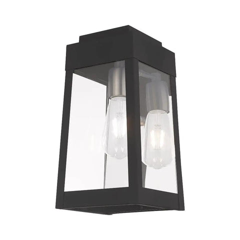 12 Inch Oslo Outdoor Wall Lantern In Satin Brass Finish With Clear Glass For Porch Or Patio, Slick Yet Durable Solid Brass Construction