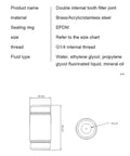 Solid Brass Dual G1 4 Spiral Water Cooling Filter Fitting For PC Build Anti Corrosion Precision Double Port Threaded Connector For Custom Loop Parts diagram with dimensions.