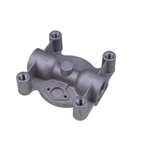 Top Quality Coolant Filter Head For Cummins L8.9 Engine 204163s Remote Mount Replacement, gray metal filter head part.