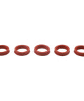 10 Pack Silicone Coffee Machine Seals for Espresso Makers Replacement Gaskets That Stop Leaks and Withstand High Heat Fits AEG Krups Siemens Melitta Miele and More Durable Easy Install Pro Grade Seal Kit red silicone gaskets shown