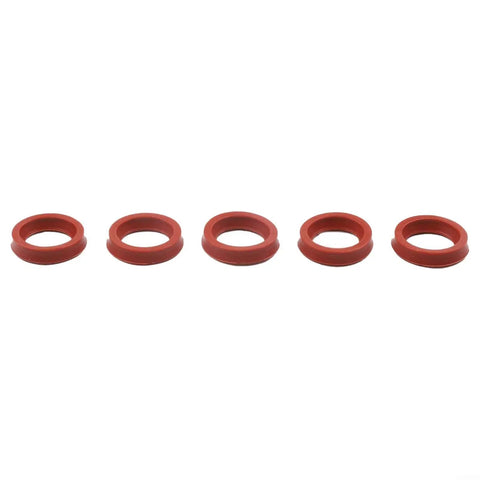10 Pack Silicone Coffee Machine Seals for Espresso Makers Replacement Gaskets That Stop Leaks and Withstand High Heat Fits AEG Krups Siemens Melitta Miele and More Durable Easy Install Pro Grade Seal Kit red silicone gaskets shown