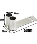 RC Light Strips Kit For 1 By 10 Scale RC Cars With Metal Exhaust Tail Pipe And Lights Durable Aluminum Build, dimensions shown