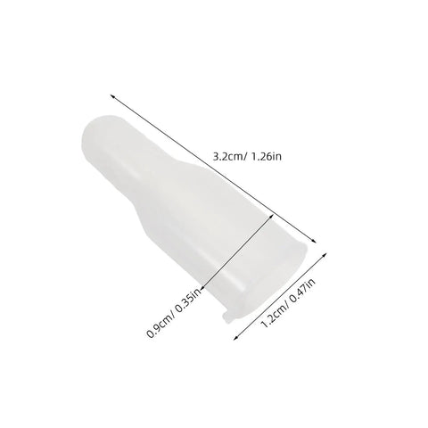 Cool DIY Fixers For Your Dinged Umbrellas: 10 Pc Plastic Stick End Caps With Snap Holes Ribs Bone Tips For Weathering Daily Commute And Shading In Style. white plastic umbrella end cap, 3.2cm x 1.2cm