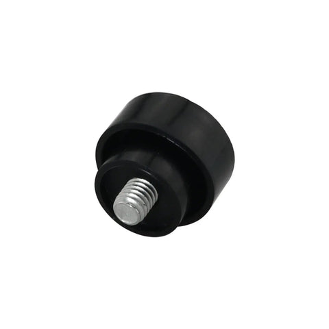 Three Pack Kick Down Door Stop Rubber Tip Replacements With Screws Black Rubber Door Stopper close-up view