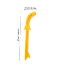 Two Piece Woodworking Safety Push Stick Set Yellow And Red Gripper Blocks For Carpentry Table Saw Router Jointer And Shaper Safe Material Handling And Precise Cuts showing yellow push stick dimensions
