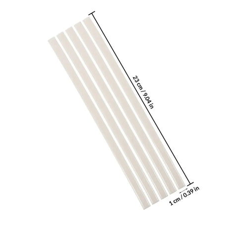 40 Pack White Pp Car Bumper Repair Welding Rods For Plastic Auto Body Fixes Easy DIY Patching And Replacement Tools view of rods with dimensions