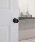 Interior Privacy Door Knob With Lock For Bathroom And Bedroom In Venetian Bronze Finish No Brainer DIY Install