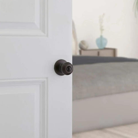 Interior Privacy Door Knob With Lock For Bathroom And Bedroom In Venetian Bronze Finish No Brainer DIY Install