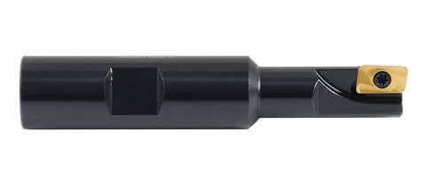 Half Inch 90 Degree Square Shoulder Indexable End Mill With Carbide APKT11T3 Inserts 5/8 Inch Shank 3-1/4 Inch OAL 1/2 Inch Cutting Diameter M2.5x6 Screw Ideal For Steel Face Milling Side Milling And Full Slot Milling