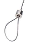 Close-up of cable from Automatic Door Closer Set With Sensor And Punch Free Install, 2 Pack Built Tough Stainless Steel Construction