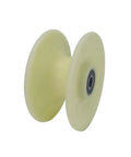 No Sweat U Groove Sliding Gate Caster Wheel With Thick Nylon Roller and Heavy Duty Double Bearing Steel Guide Track for smooth pulls.