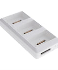 Phantom 4 Series Battery Charging Hub for Three Batteries in Sequence, smart fast charge, white plug and play installation