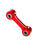 45mm Rear Lowering Link For XR Series Dual Sport Bikes, CNC Machined Suspension Linkage Arm In Red, Adjustable Shock Angle To Drop Ride Height About 1.75 Inches, Compatible With XR250R XR350R XR600R XR650L red CNC aluminum linkage arm with bearings