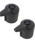 2 Pack Steam Release Valve For Instant Pot Duo Series, black plastic valves side by side, showing venting control spouts