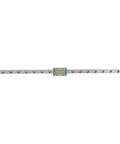 Compact MGN12H Miniature Linear Guide Rails 1pc Set, 450mm Long 12mm Wide with Sliding Block shown horizontally