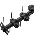 Oil Rubbed Bronze 6 Inch Dutch Door Bolt And Latch with screws for Dutch doors, barn doors, fences, and patio doors, front view