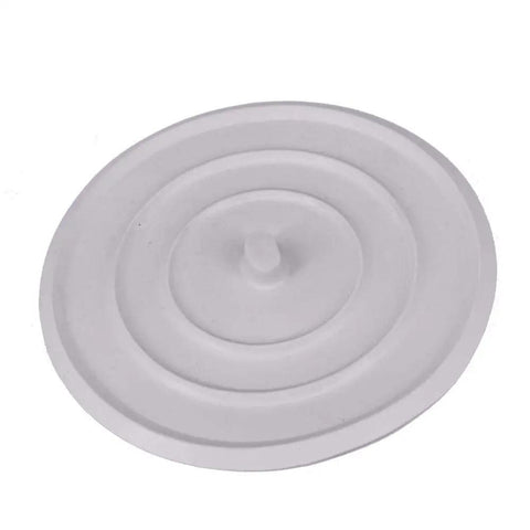 Universal 3 Pack Silicone Drain Stopper Plug 4.5 Inch No Leak Bathtub And Sink Blocker flexible silicone plug on white background.