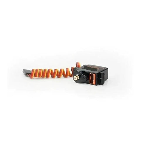 Badass Build Quality 12G Metal Digital Servo PWM For RC Helicopter With Snap Lock Mount and Slick Handling, featuring a coiled wire.